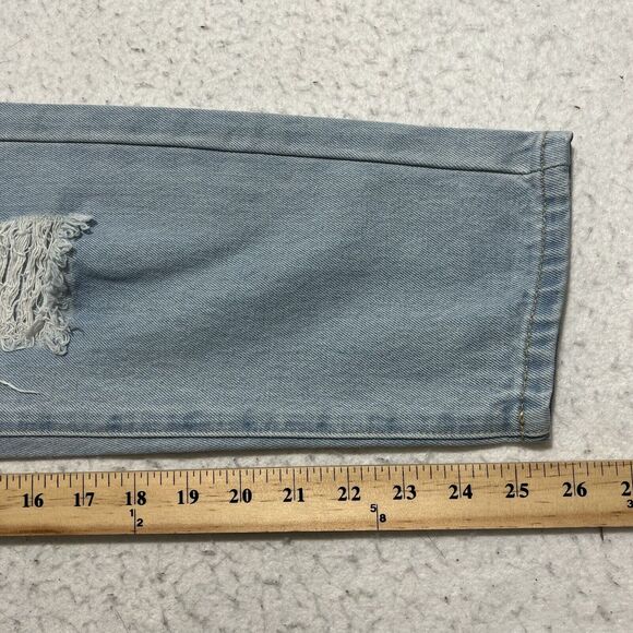 Princess Polly Women’s 4 (28x25) Straight Leg High Rise Ripped Denim Jeans - Picture 10 of 11